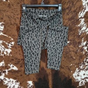 Leopard Print & Black Leggings